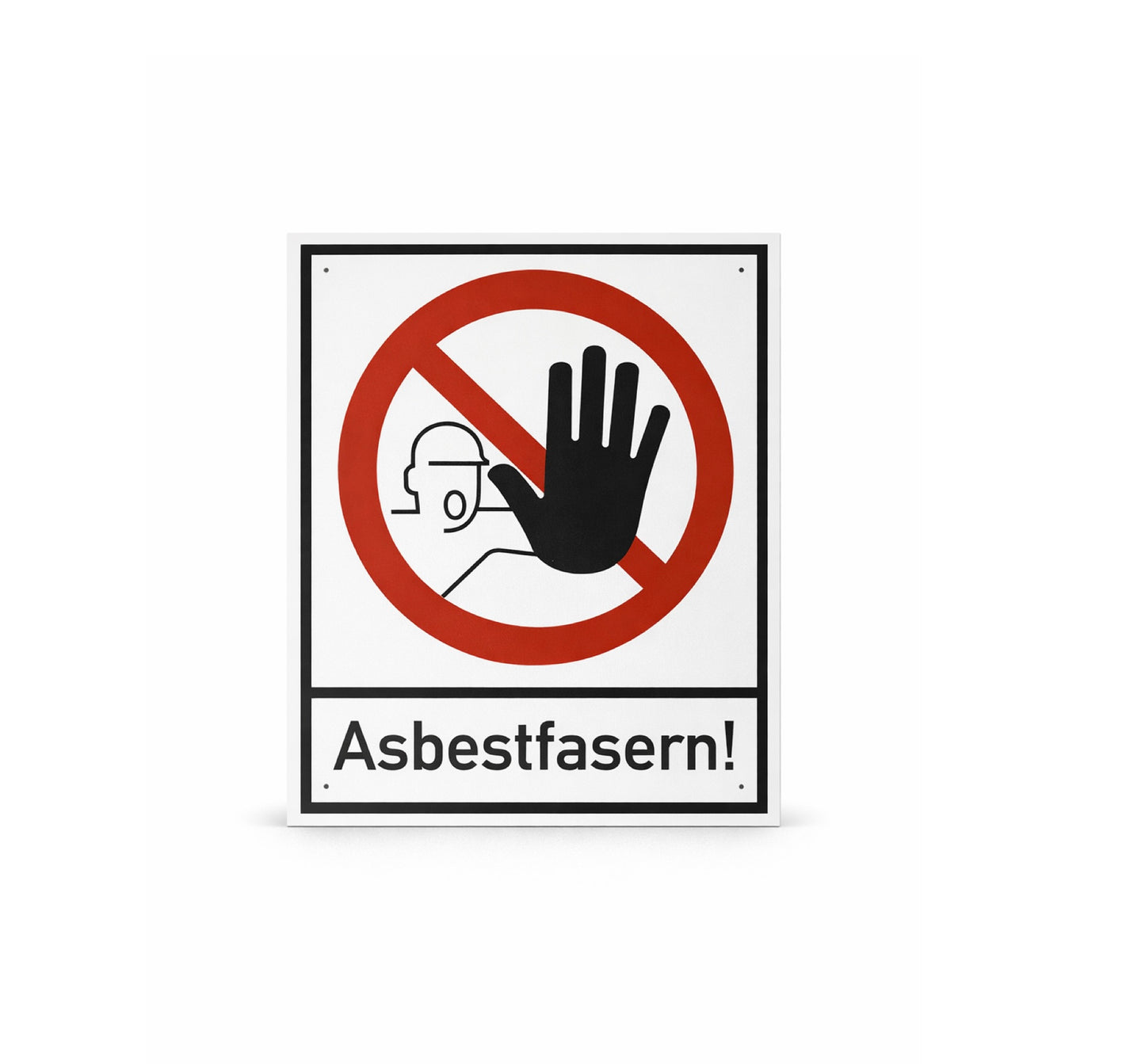 Asbestfasern – Zutritt für Unbefugte verboten (Warn- und Verbotsschild)