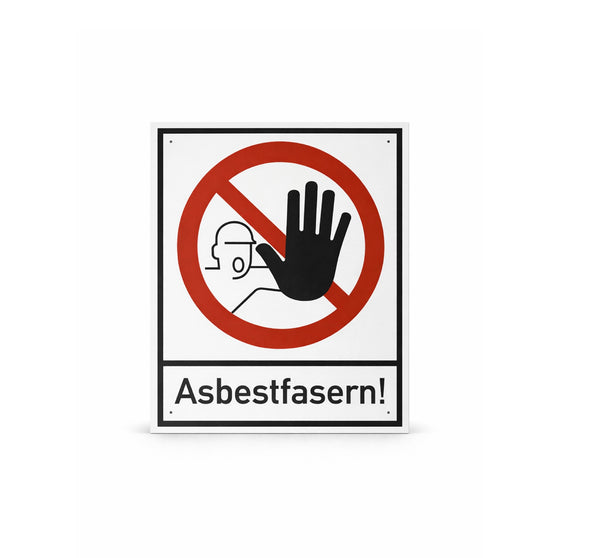 Asbestfasern – Zutritt für Unbefugte verboten (Warn- und Verbotsschild)
