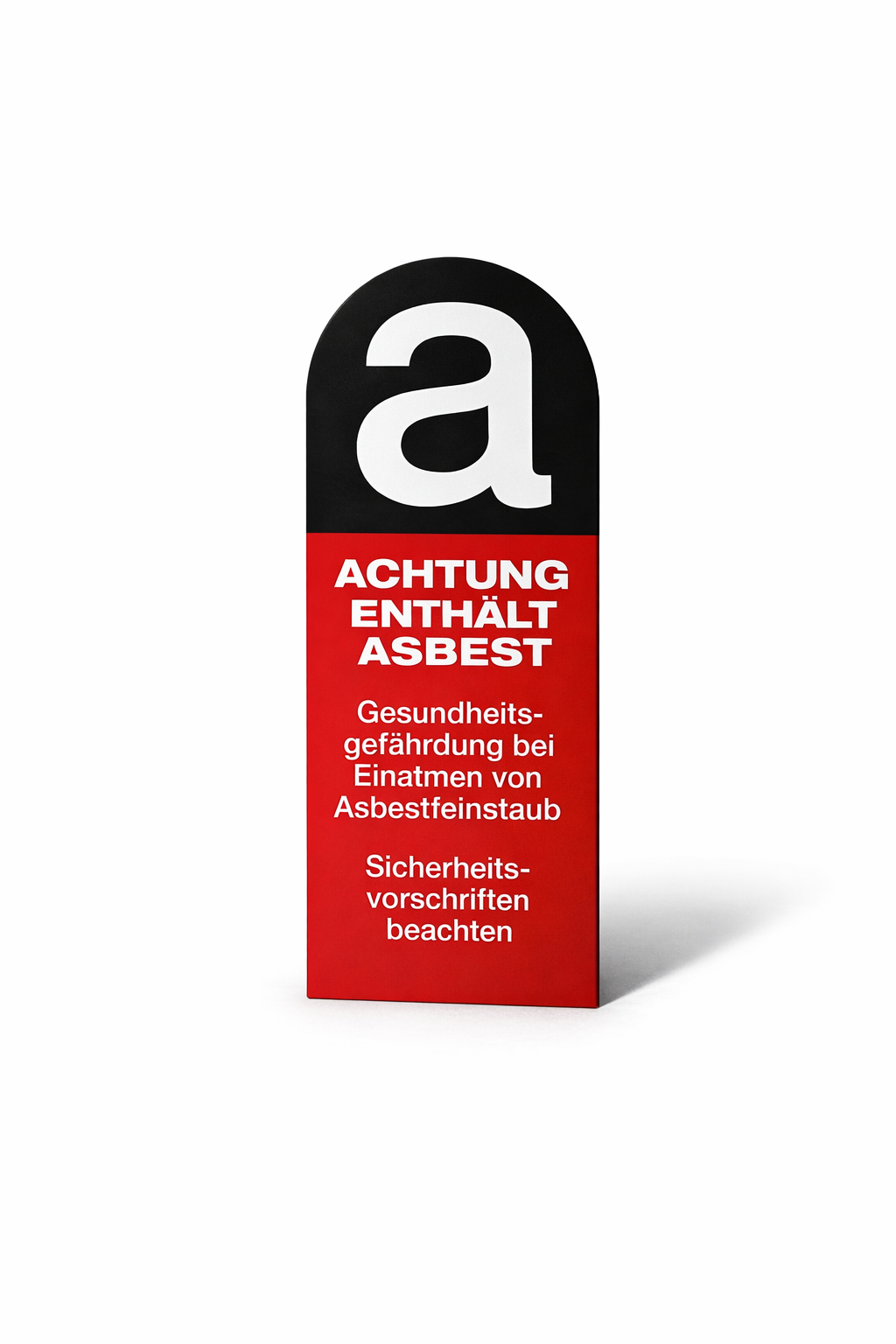 Achtung enthält Asbest – Warnaufkleber für Asbestbereiche