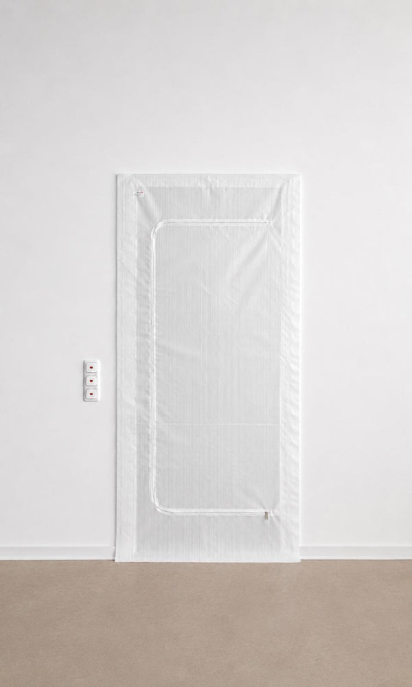 Reißverschlusstür RV-C 110 × 220 cm – Robuste Staubschutztür in C-Form aus PE-Gewebefolie